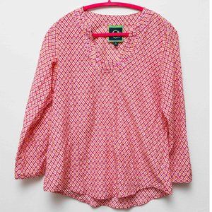 C. Wonder "trellis print" pink and orange shirt